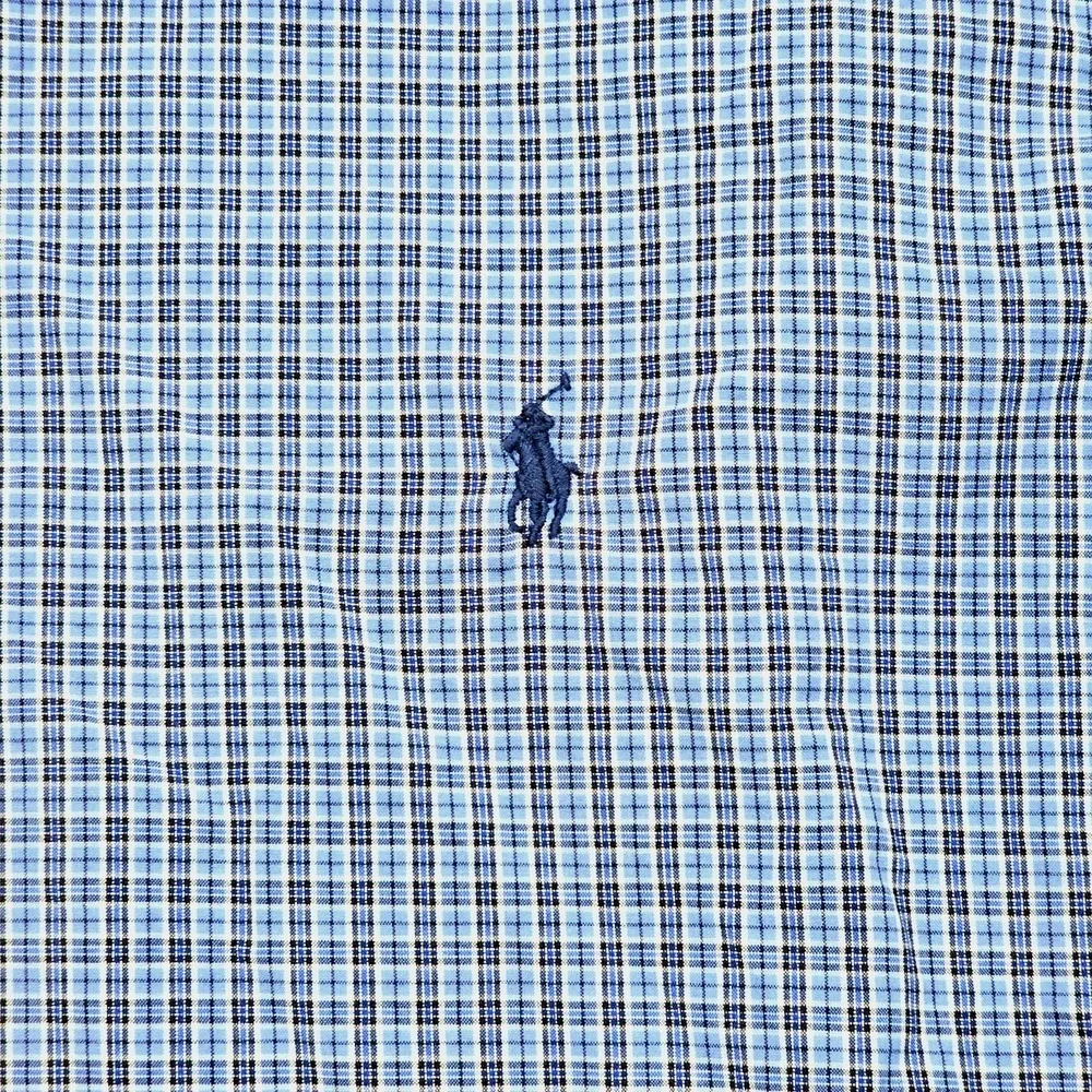 Polo Ralph Lauren Shirt Mens XL Stanton Classic Check Plaid Blue Long Sleeve Ivy